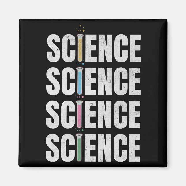 Imán Diseño de texto de ciencia (Frente)