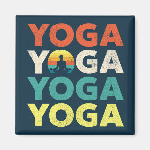 Imán Diseño de texto de yoga