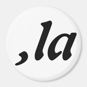 Imán Diseño de texto personalizado Comma La Kamala Harr