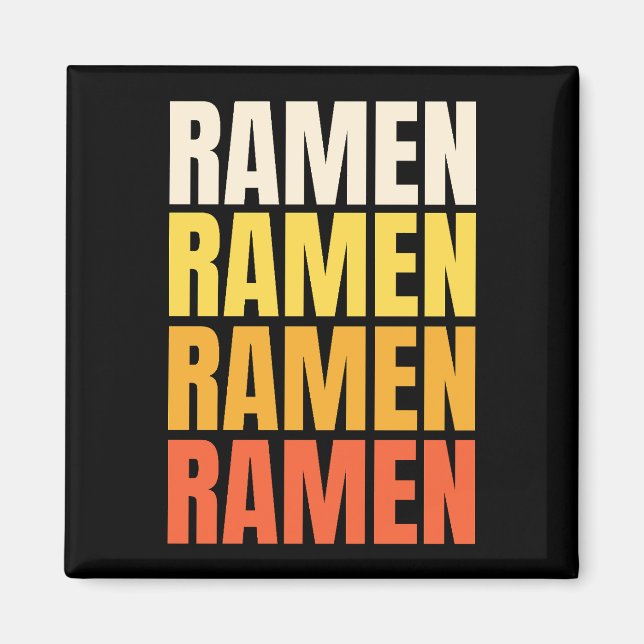 Imán Diseño de texto Ramen (Frente)