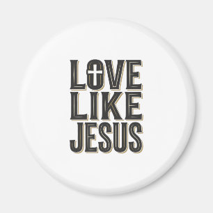 Imán Diseño de tipografía cristiana Ama como Jesús_1