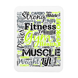 Imán Diseño de tipografía de motivación de fitness