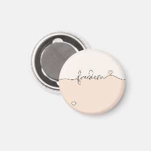 Imán Diseño de tipografía minimalista de libertad