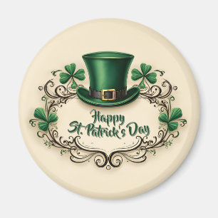 Imán Diseño de trébol del día de San Patricio feliz