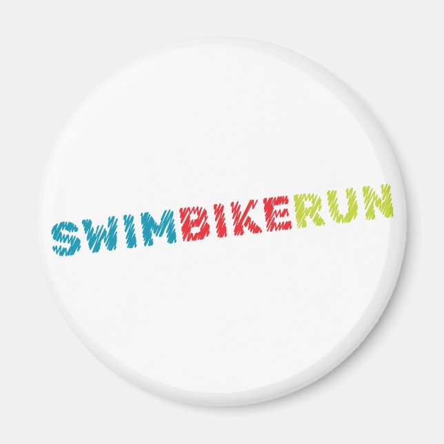 Imán Diseño de triatlón (Frente)