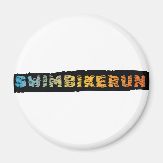 Imán Diseño de triatlón (Frente)