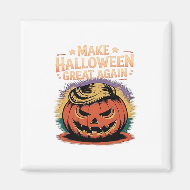 Imán Diseño de Trumpkin de Halloween (Frente)