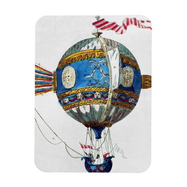 Imán Diseño de un globo de aire caliente con un diámetr (Vertical)