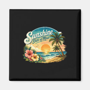 Imán diseño de vacaciones de verano estado de ánimo sol