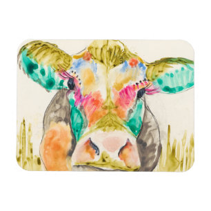 Imán Diseño de vacas coloridas
