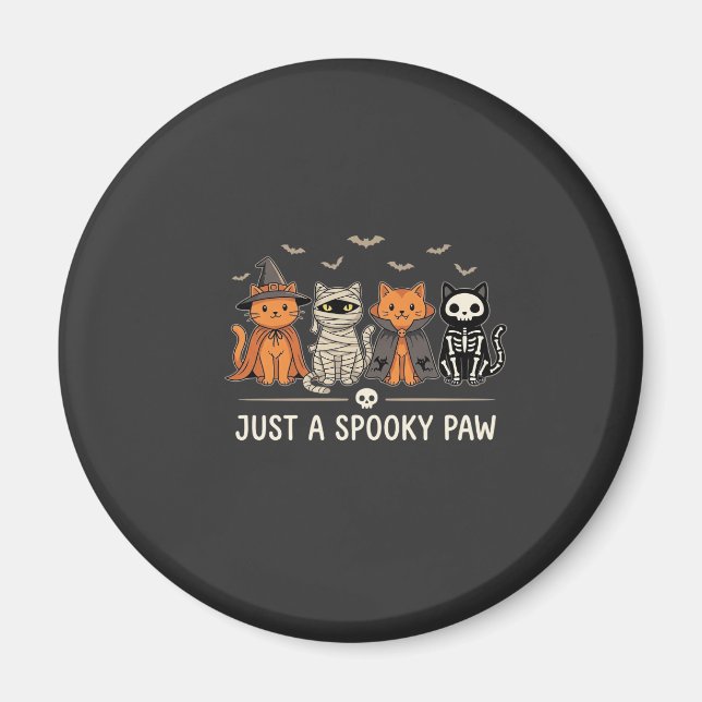 Imán Diseño de vector de disfraz de gato de Halloween S (Frente)