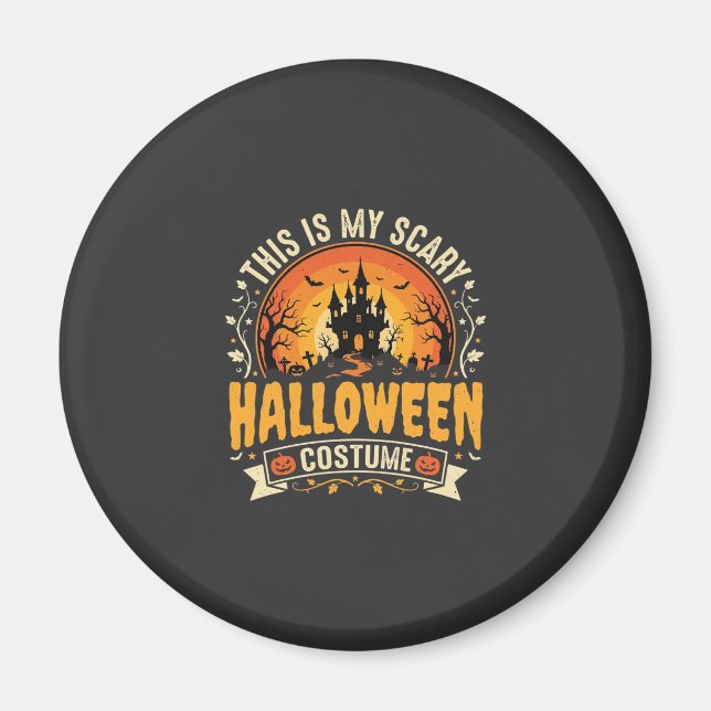 Imán Diseño de vector de disfraz de Halloween aterrador (Frente)