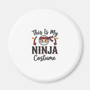 Imán Diseño de vector de disfraz de ninja divertido de 