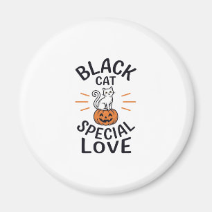 Imán Diseño de vector de gato negro especial amor Hallo