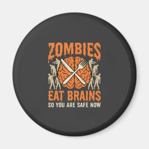 Imán Diseño de vector de Halloween de zombie divertido