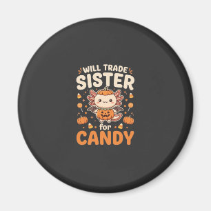 Imán Diseño de vector de intercambio de dulces de Axolo