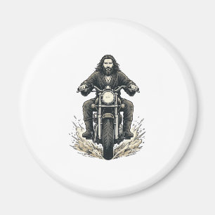 Imán Diseño de vector de motorista de motocicleta de gr