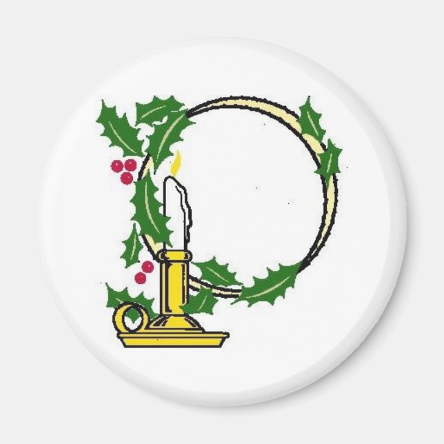 Imán Diseño de velas de navidades (Frente)