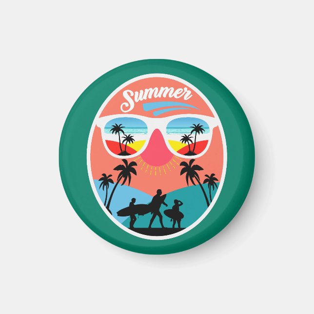Imán Diseño de Verano Vintage-68265 (Frente)