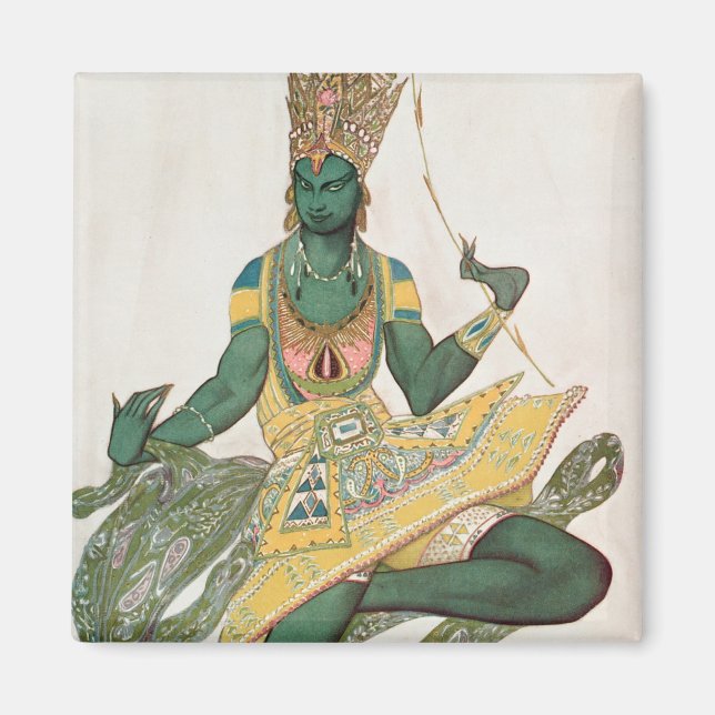 Imán Diseño de vestuario para Nijinsky como el 'Dios Az (Frente)