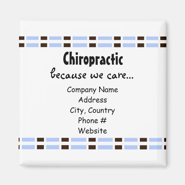 Imán Diseño de vínculo azul (Frente)