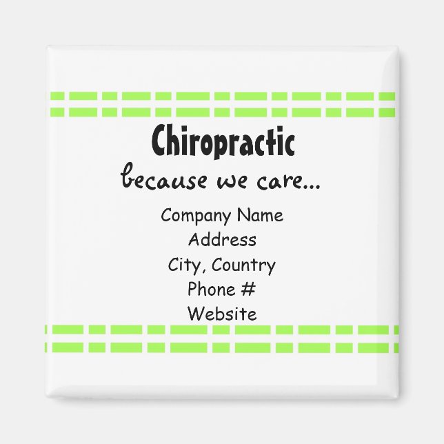 Imán Diseño de vínculo verde (Frente)