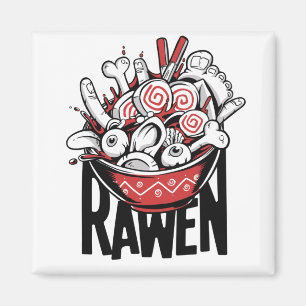 Imán Diseño de Zombie de Fideos Ramen Loco