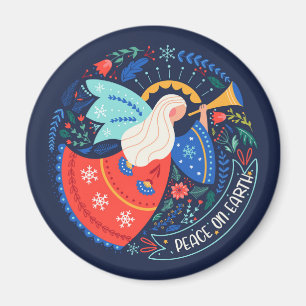 Imán Diseño del Ángel de la Paz en la Tierra