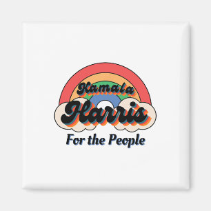 Imán Diseño del arco iris retro de Kamala Harris