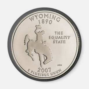 Imán Diseño del barrio de Wyoming teñido