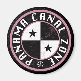 Imán Diseño del círculo de la zona del canal de Panamá
