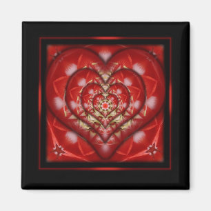 Imán Diseño del corazón en caja