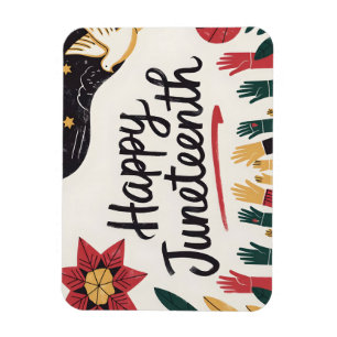 Imán Diseño del Día de la Libertad feliz de junio