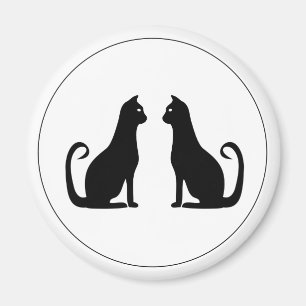 Imán Diseño del gato negro