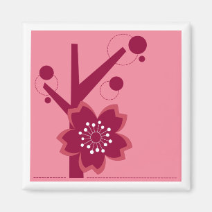 Imán Diseño del kimono de Kokeshi Sakura