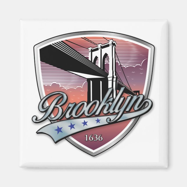 Imán Diseño del logotipo de Brooklyn (Frente)