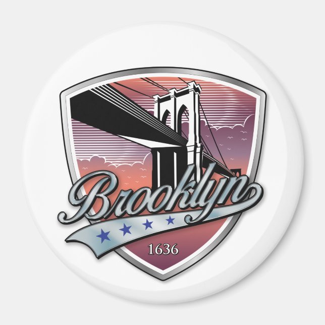 Imán Diseño del logotipo de Brooklyn (Frente)