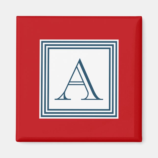 Imán Diseño del monograma (Frente)