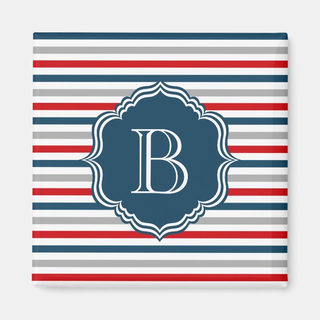 Imán Diseño del monograma (Frente)