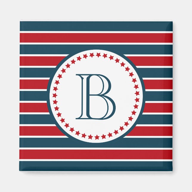 Imán Diseño del monograma (Frente)