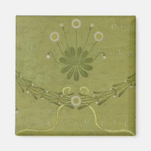 Imán "Diseño del papel pintado de Margarete del La",