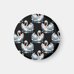 Imán Diseño del patrón de aves de cisne
