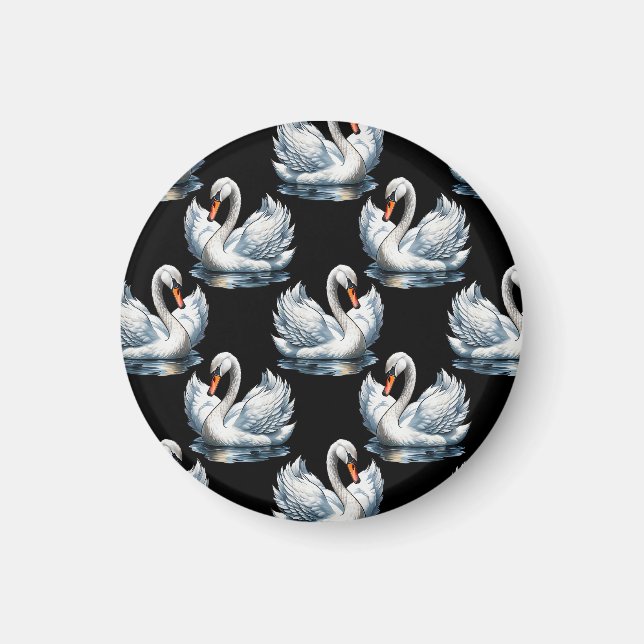 Imán Diseño del patrón de aves de cisne (Frente)