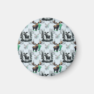 Imán Diseño del patrón de ciervos Elk Moose Antlers