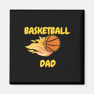 Imán Diseño del regalo de baloncesto Fiery Dad