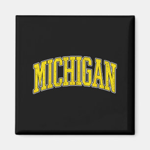 Imán Diseño deportivo universitario vintage de Michigan