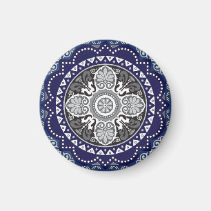 Imán Diseño detallado de la estafa floral Paisley