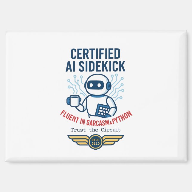 Imán Diseño divertidísimo de inteligencia artificial (Anverso)