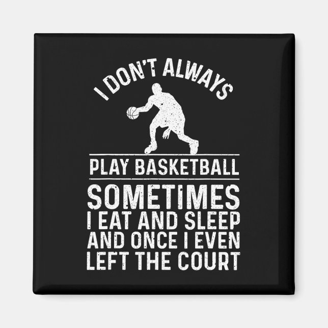 Imán Diseño divertido de baloncesto para niños hombres  (Frente)