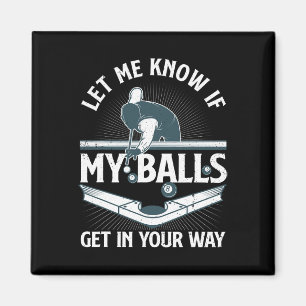 Imán Diseño divertido de Billiards para Hombres Billiar